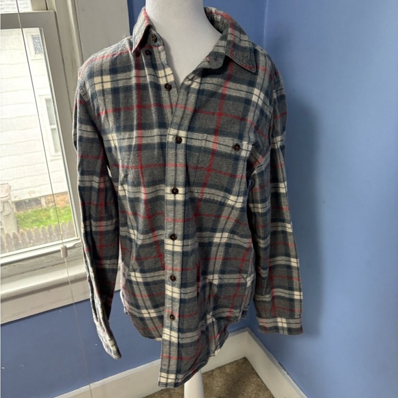 J. Crew Blue and Red Button Down Shirt for Casual Comfort - Picture 1 of 4